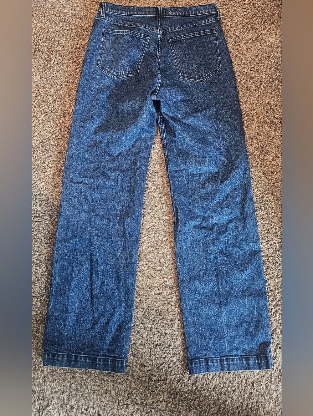 ABERCROMBIE & FITCH The 90s Relaxed High Rise Trouser Jean 31/12 long Dark Wash - Picture 6 of 9